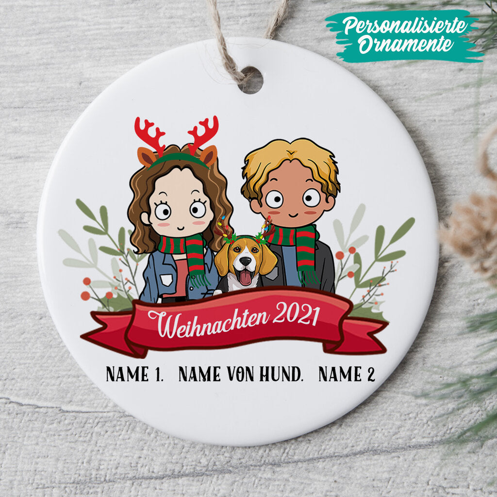 0037O040GGE4 individuelle geschenke Ornament paar hundeliebhaber hunde