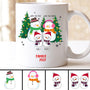 0038MGE2 personalisierte geschenke Tasse schneemann familie