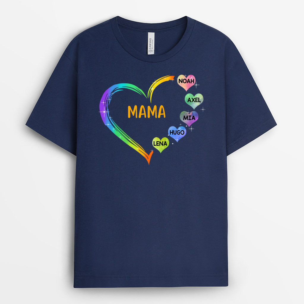 0041A030AGE2 personalisierte aufmerksamkeiten T Shirt herz oma mama