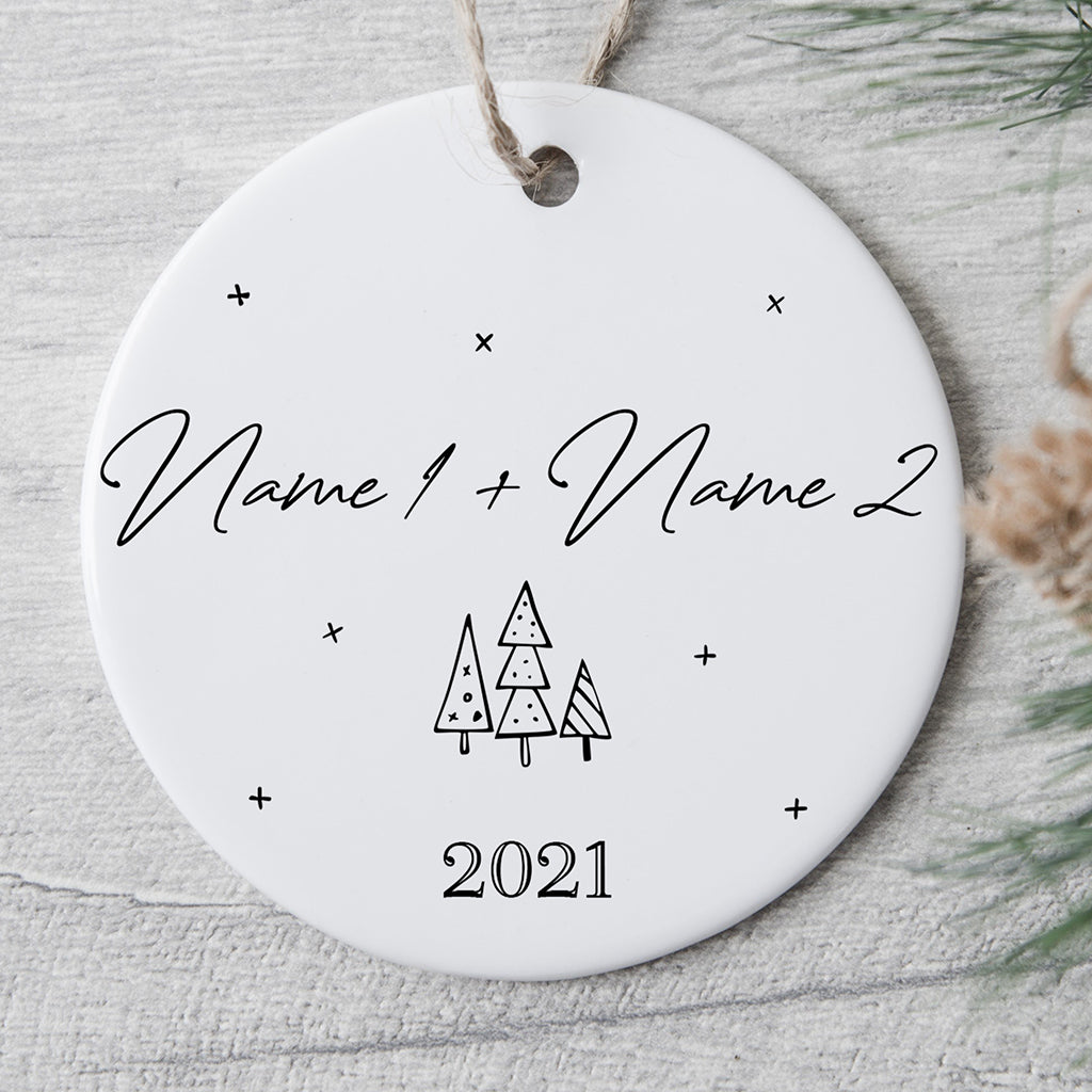 0045O010GGE2 individuelle aufmerksamkeiten Ornament paar paar weihnachten