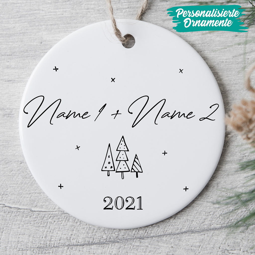 0045O010GGE3 individuelle geschenke Ornament paar paar weihnachten