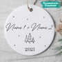 0045O010GGE3 individuelle geschenke Ornament paar paar weihnachten