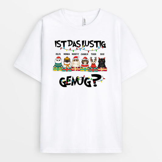 0046A010DGE2 personalisierte geschenke T Shirt katzen katzenliebhaber weihnachten