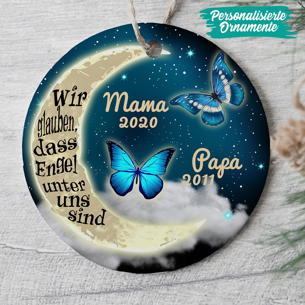 0054O040GGE2 individuelle Ornament aufmerksamkeiten denkmal papa mama schmetterlinge