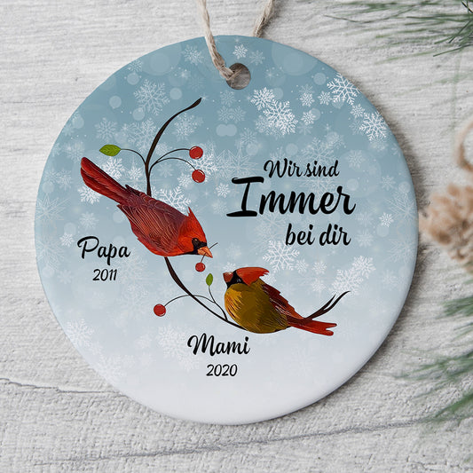 0055O010GGE1 personalisierte Ornament geschenke denkmal papa mama vogel