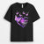 Lila Herz Schmetterlinge - Personalisierte Geschenke | T-Shirt für Oma/Mama
