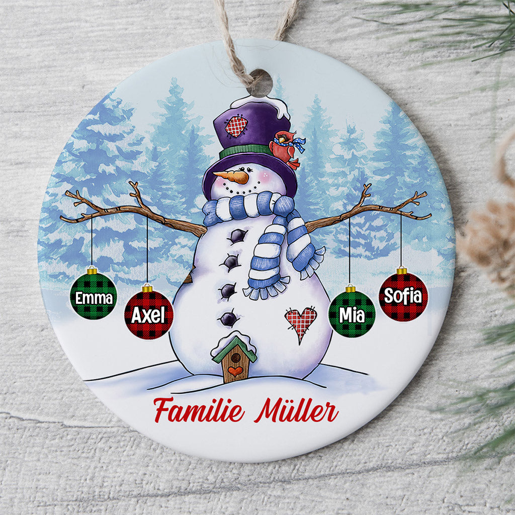Familie Weihnachtsmann - Personalisierte Geschenke | Ornament für Familie
