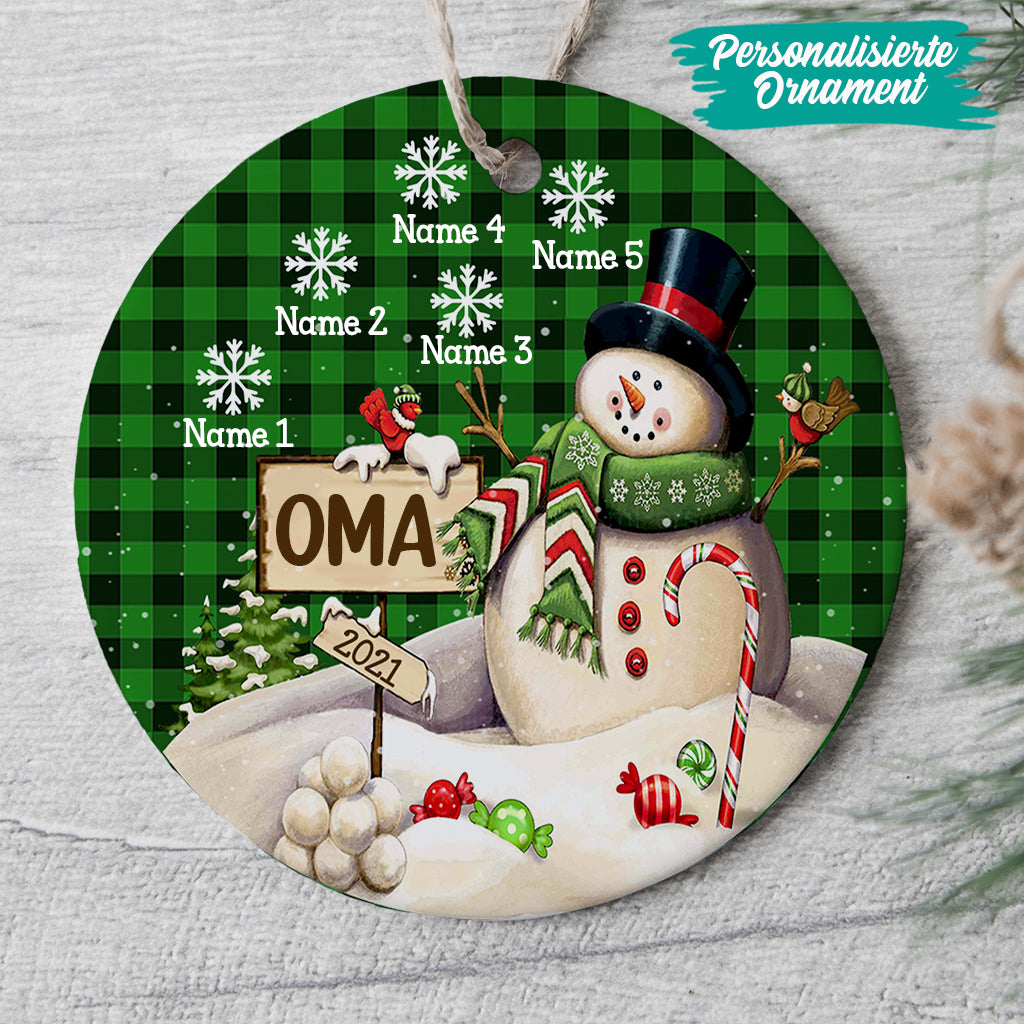 0079O040AGE4 individuelle Ornament geschenke schneemann oma mama weihnachten