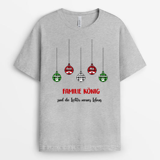 0081A000IGE1 personalisierte T Shirt geschenke weihnachtslicht familie weihnachten