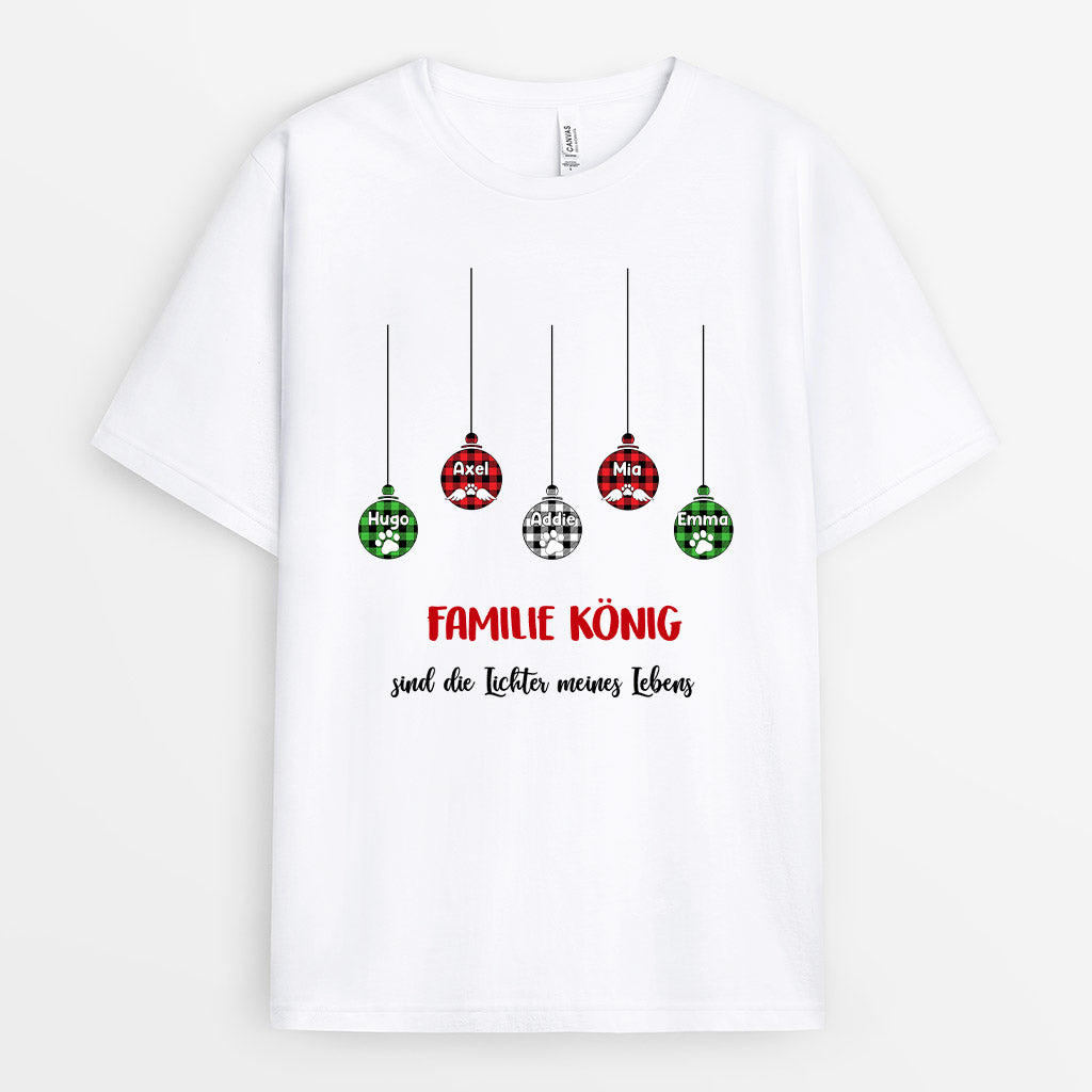 0081A000IGE2 individuelle T Shirt aufmerksamkeiten weihnachtslicht familie weihnachten