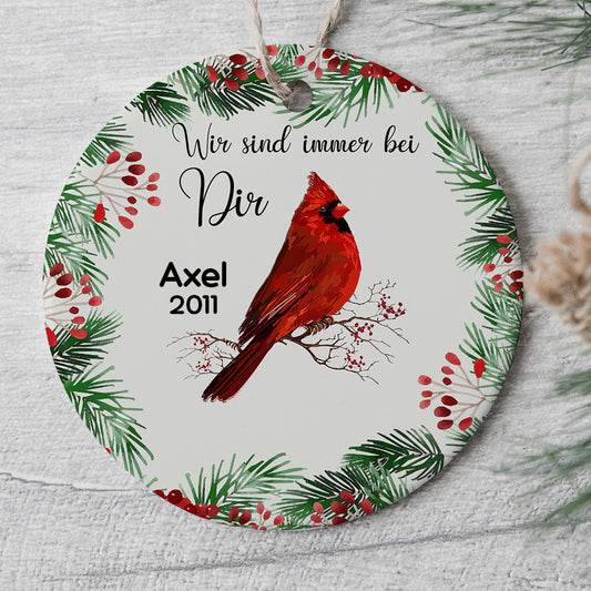 0088O040GGE3 personalisierte Ornament aufmerksamkeiten vogel papa mama denkmal