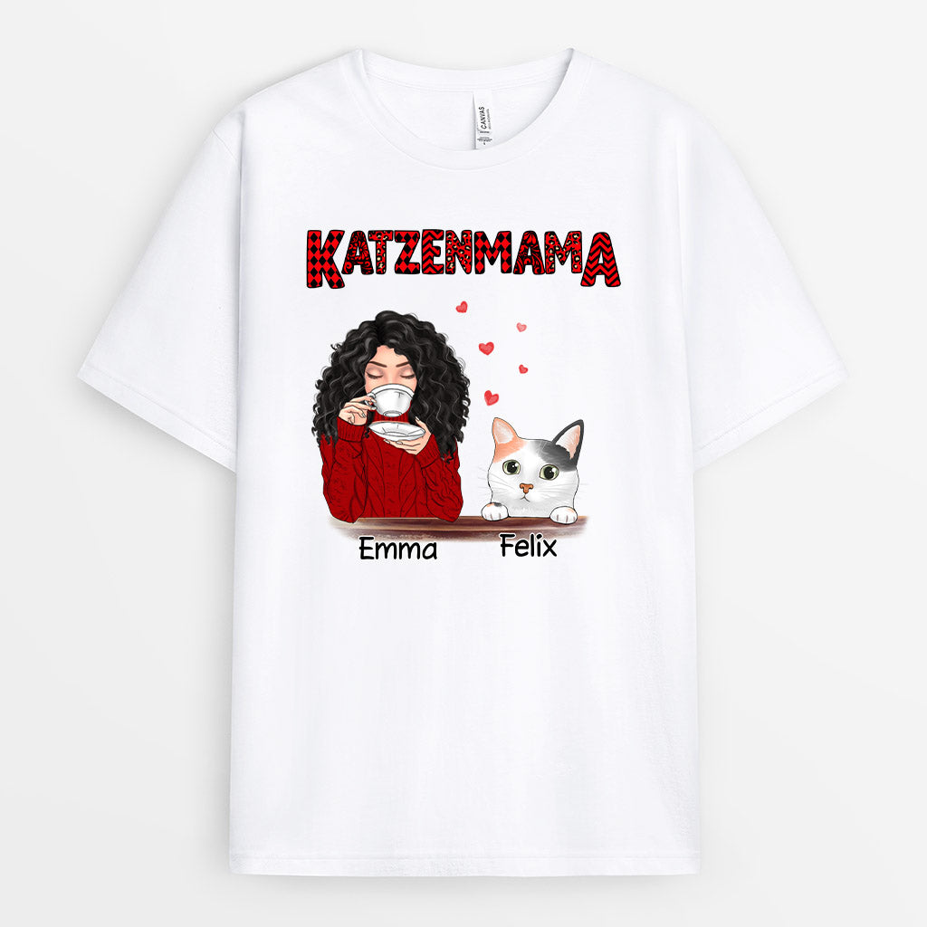 Katzenmama  - Personalisierte Geschenke | T-Shirt für Katzenliebhaber