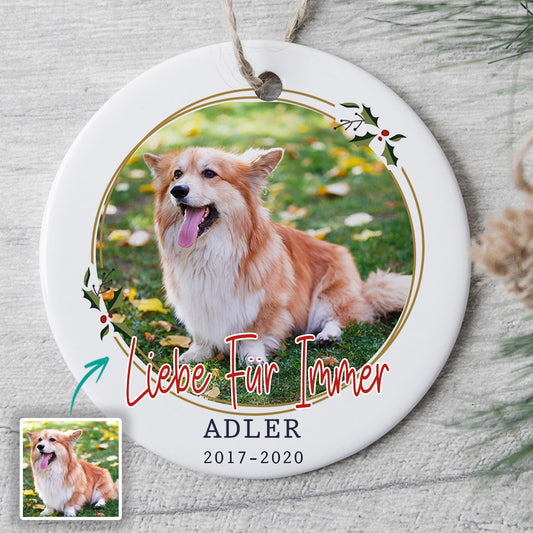 0109O040CGE1 personalisierte Ornament geschenke hunde hundeliebhaber weihnachtskugel