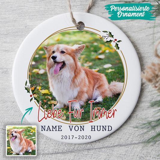 0109O040CGE2 individuelle Ornament aufmerksamkeiten hunde hundeliebhaber weihnachtskugel