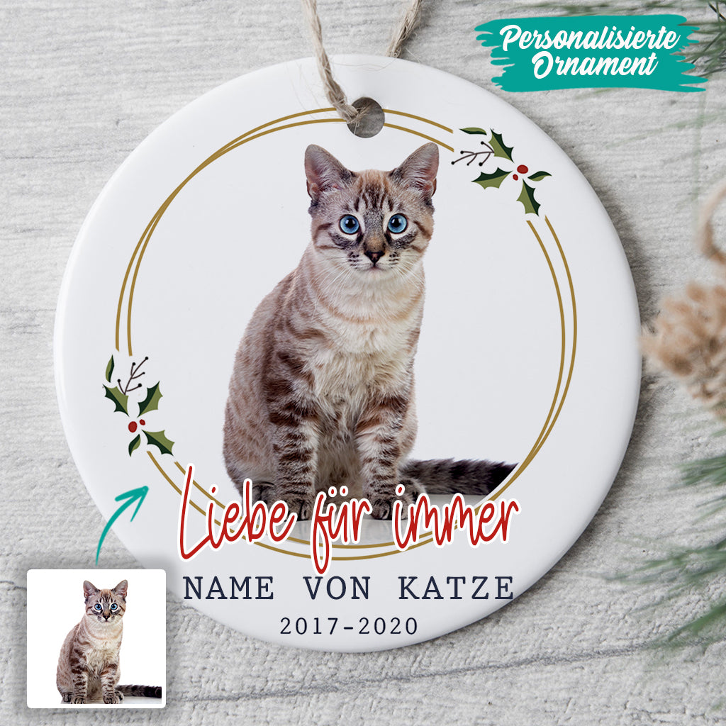 0109O040DGE2 individuelle Ornament aufmerksamkeiten katzen katzenliebhaber weihnachtskugel