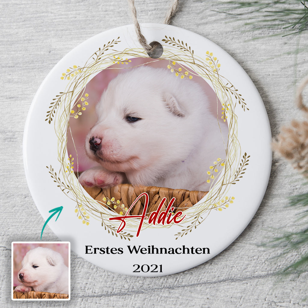 Erstes Weihnachten - Personalisierte Geschenke | Ornament für Hundeliebhaber