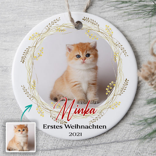 0110O040DGE1 personalisierte Ornament geschenke katzen katzenliebhaber weihnachtskugel
