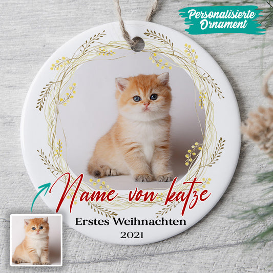 0110O040DGE2 individuelle Ornament aufmerksamkeiten katzen katzenliebhaber weihnachtskugel