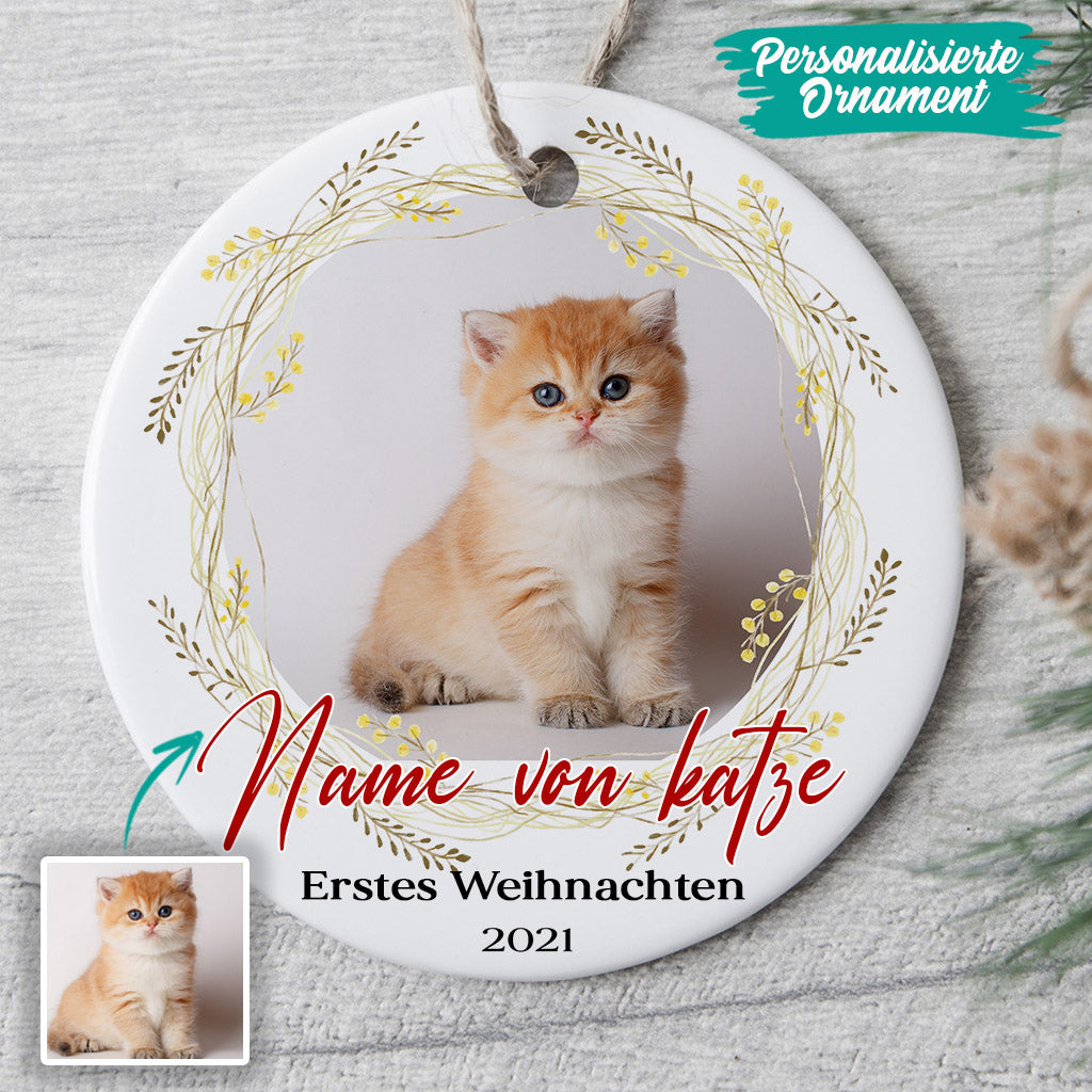 Erstes Weihnachten - Personalisierte Geschenke | Ornament für Katzenliebhaber