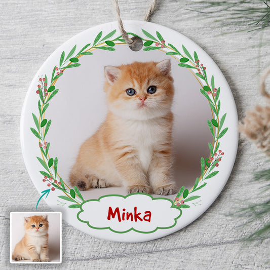 0111O040DGE1 personalisierte Ornament geschenke katzen katzenliebhaber weihnachtskugel