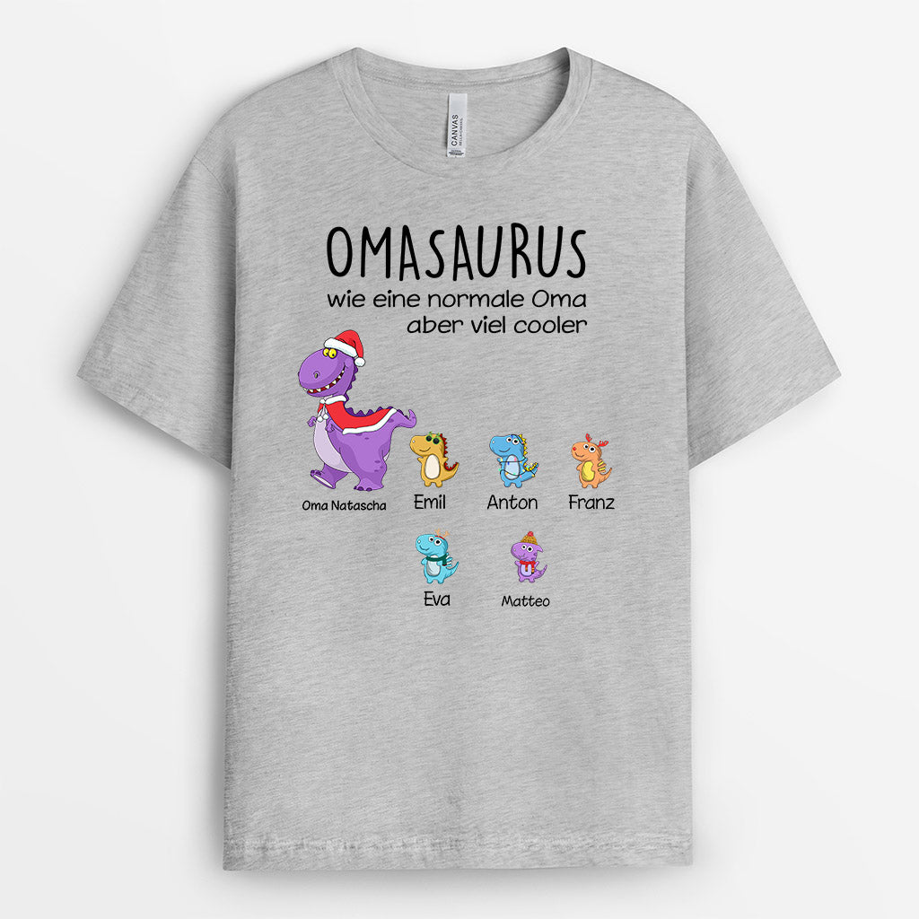 0114AGE1 personalisierte T Shirt geschenke dinosaurier oma mama