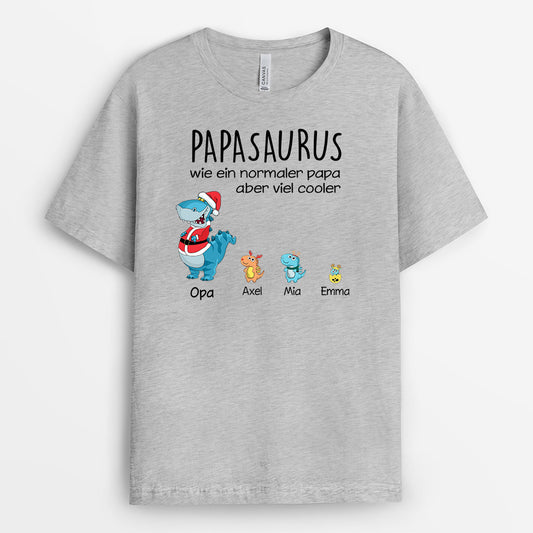 0114AGE1 personalisierte T Shirt geschenke dinosaurier opa papa