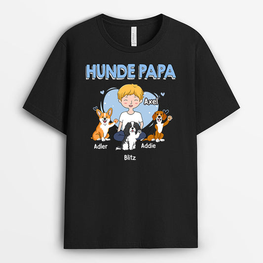0119AGE3 personalisierte T Shirt geschenke hunde papa mama