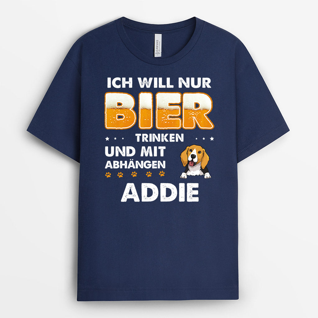 Bier und Hund - Personalisierte Geschenke | T-Shirt für Hundeliebhaber