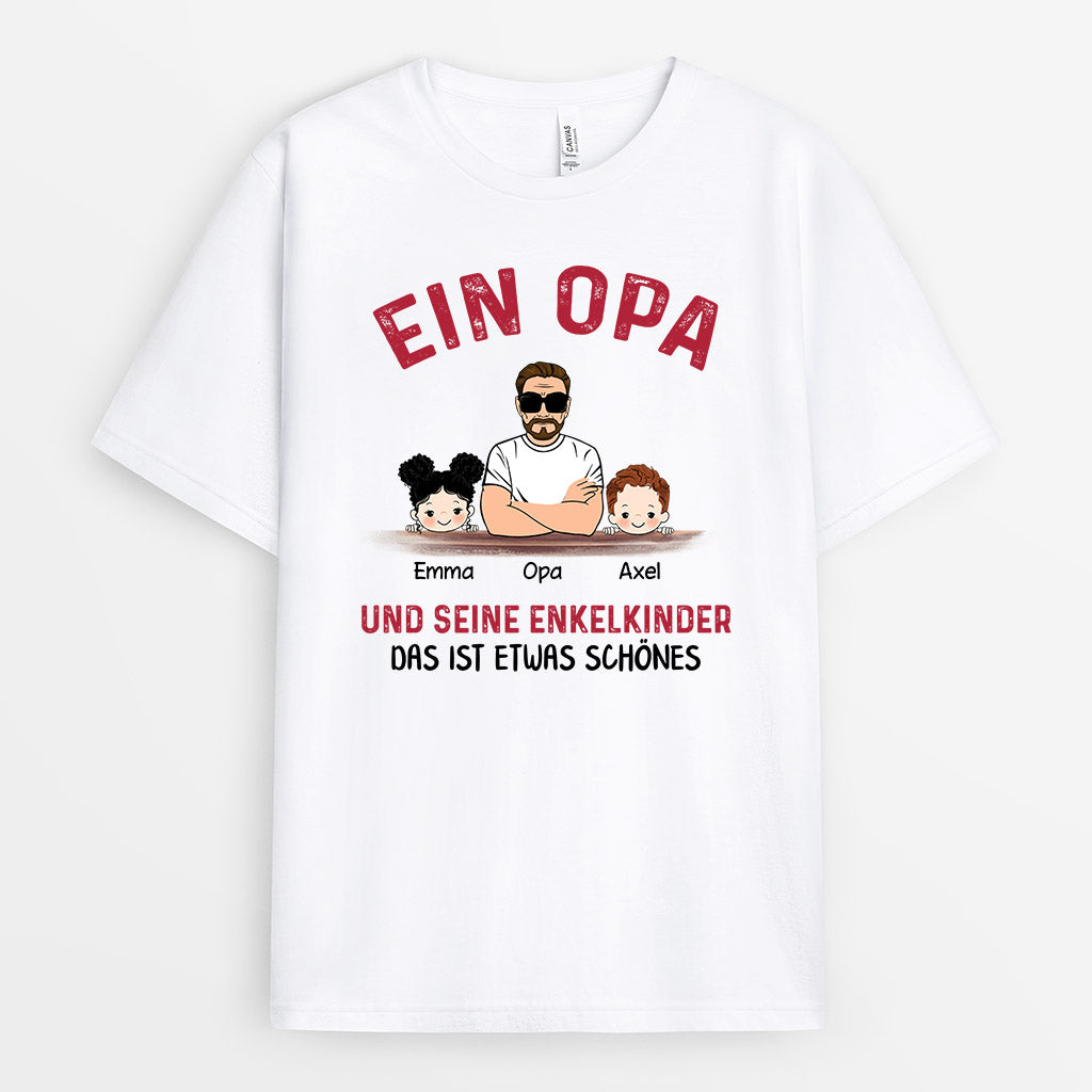 0128AGE2 personalisierte T Shirt geschenke enkel opa papa