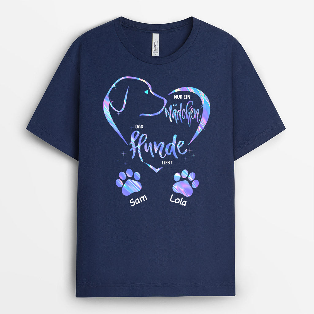 Nur Ein Mädchen Das Hunde Liebt - Personalisierte Geschenke | T-Shirt für Hundeliebhaber