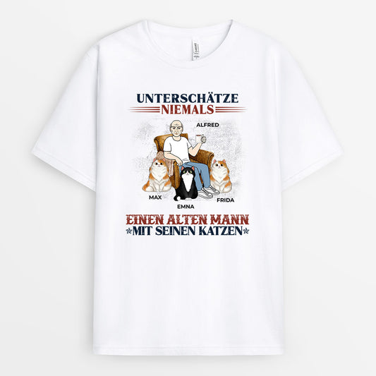 0138AGE2 personalisierte T Shirt geschenke katzen katzenliebhaber mann