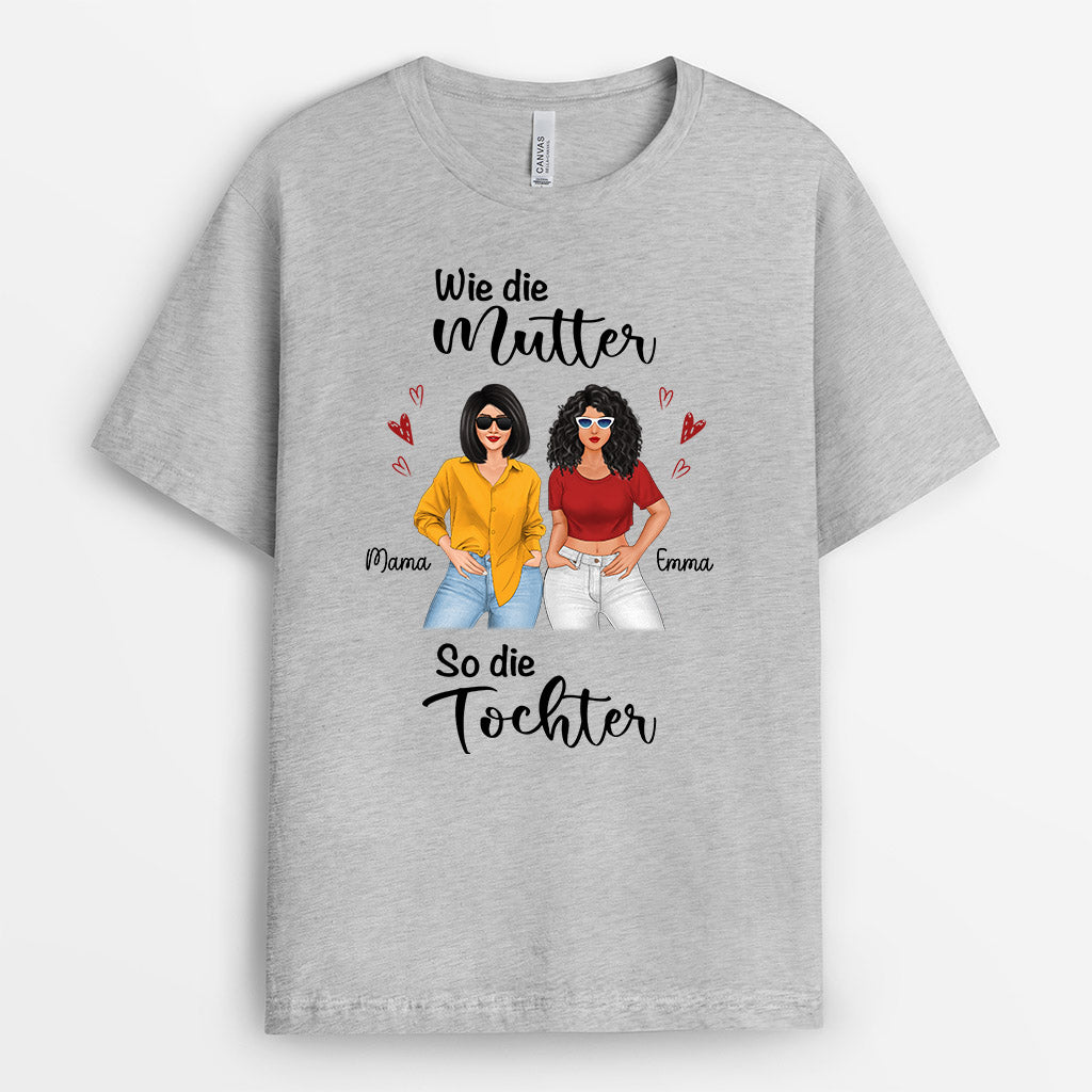 Wie Die Mutter, So Die Tochter - Personalisierte Geschenke | T-Shirt für Oma/Mama