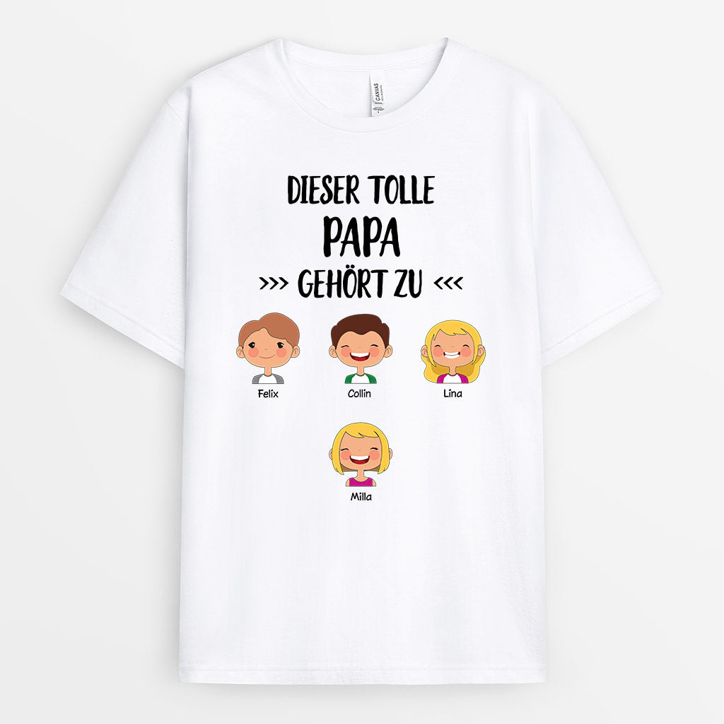 Dieser Tolle Opa Gehört Zu - Personalisierte Geschenke | T-Shirt für Opa/Papa