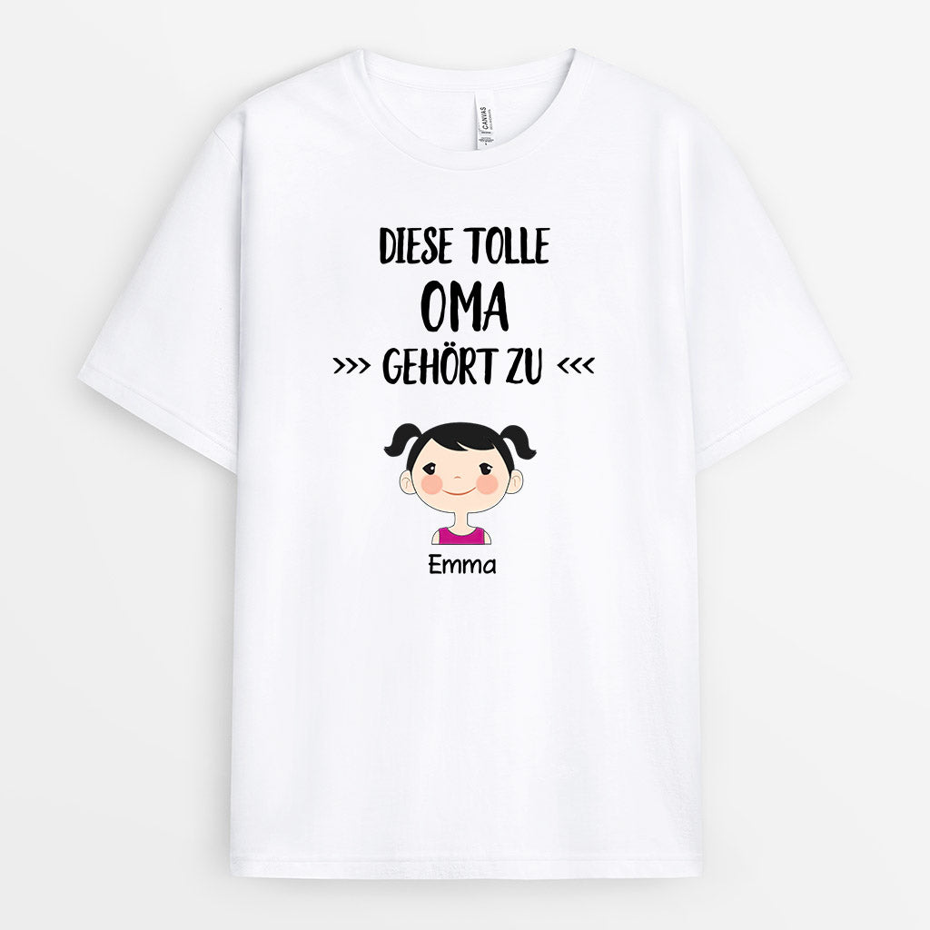 Diese Tolle Oma Gehört Zu - Personalisierte Geschenke | T-Shirt für Oma/Mama