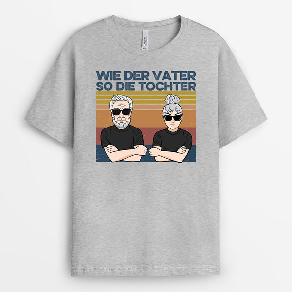 Wie Der Vater So Die Tochter Personalisierte Geschenke T-Shirt