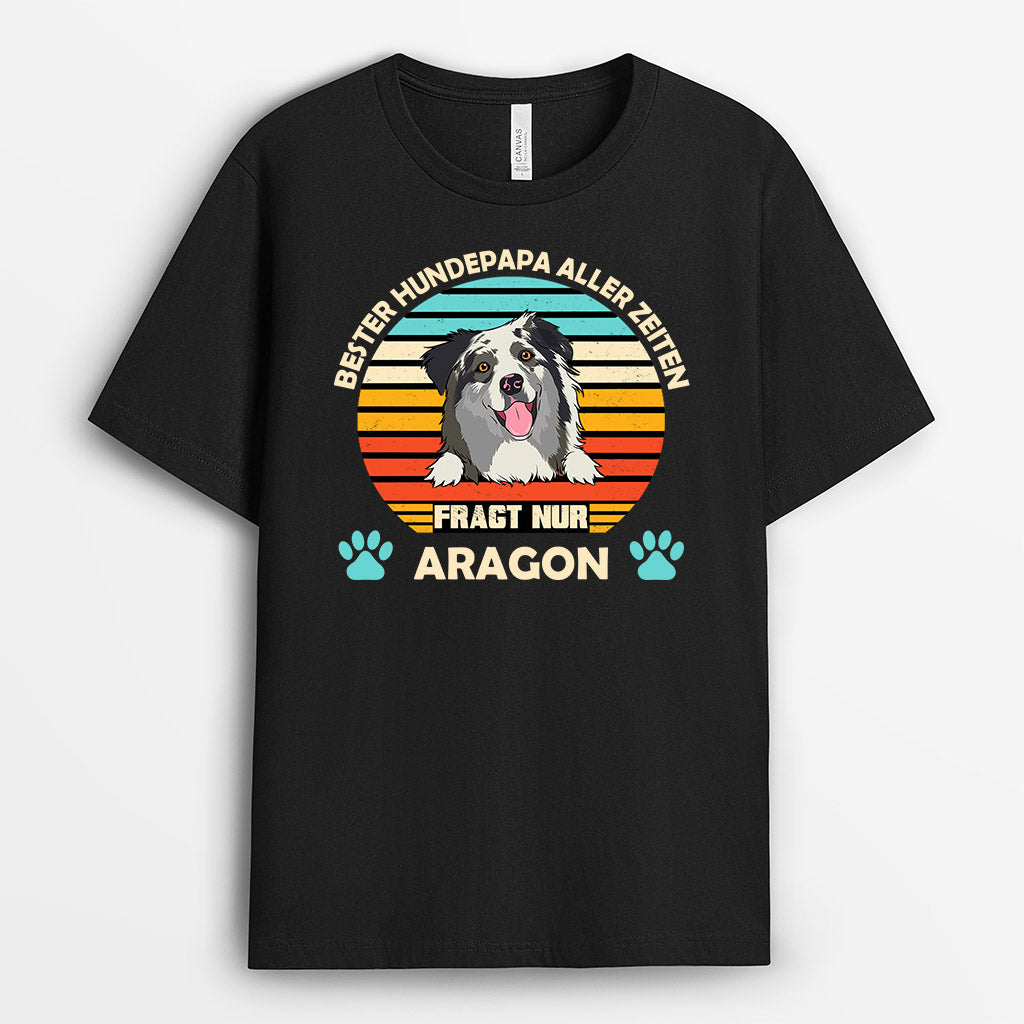 Bester Hundevater Aller Zeiten - Personalisierte Geschenke | T-Shirt für Hundeliebhaber