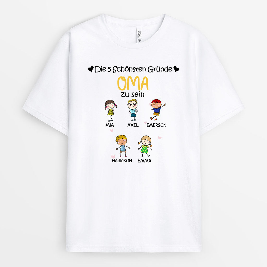 0163AGE1 personalisierte T Shirt aufmerksamkeiten kinder oma mama