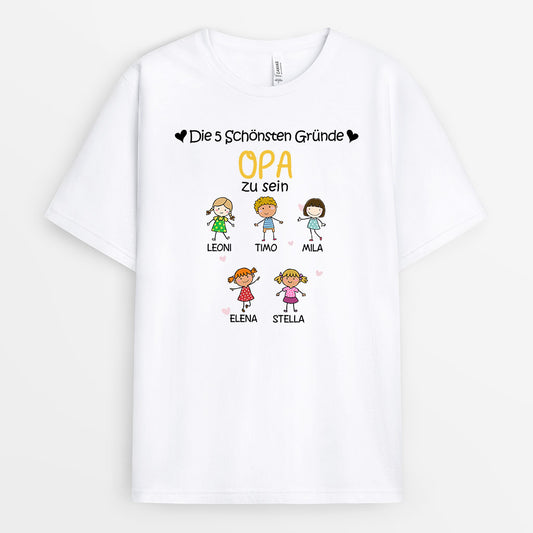 0163AGE1 personalisierte T Shirt geschenke kinder opa papa