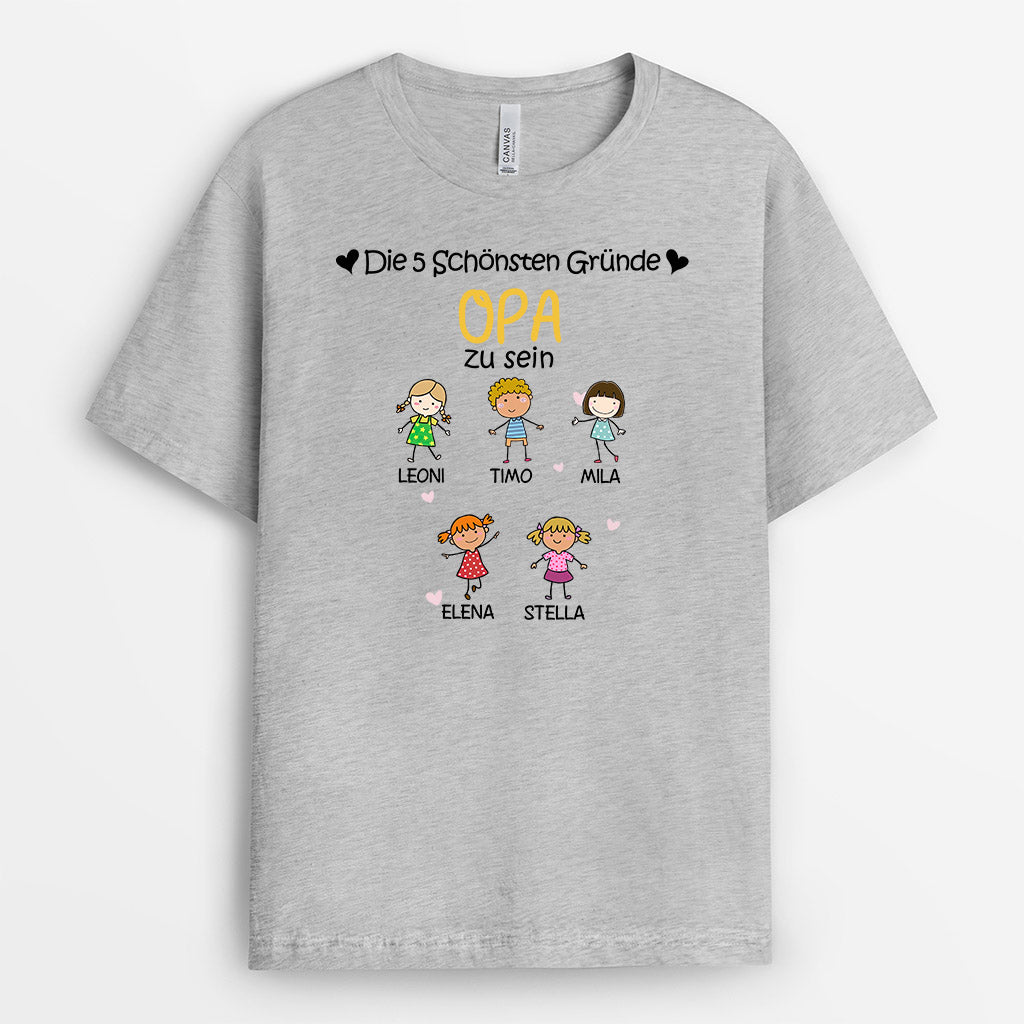 0163AGE2 personalisierte T Shirt geschenke kinder opa papa