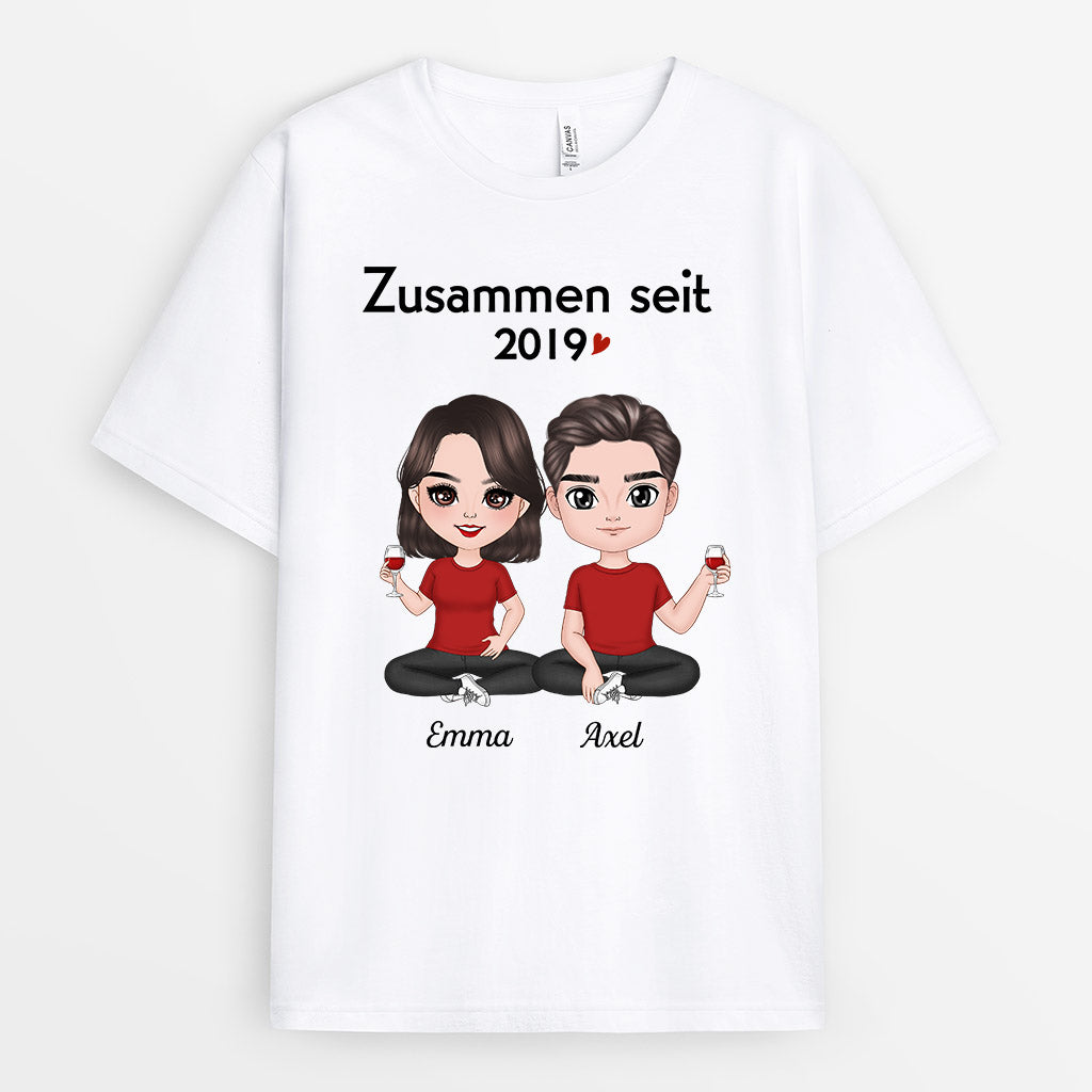 Zusammen Seit - Personalisierte Geschenke | T-Shirt für Paare/Pärchen