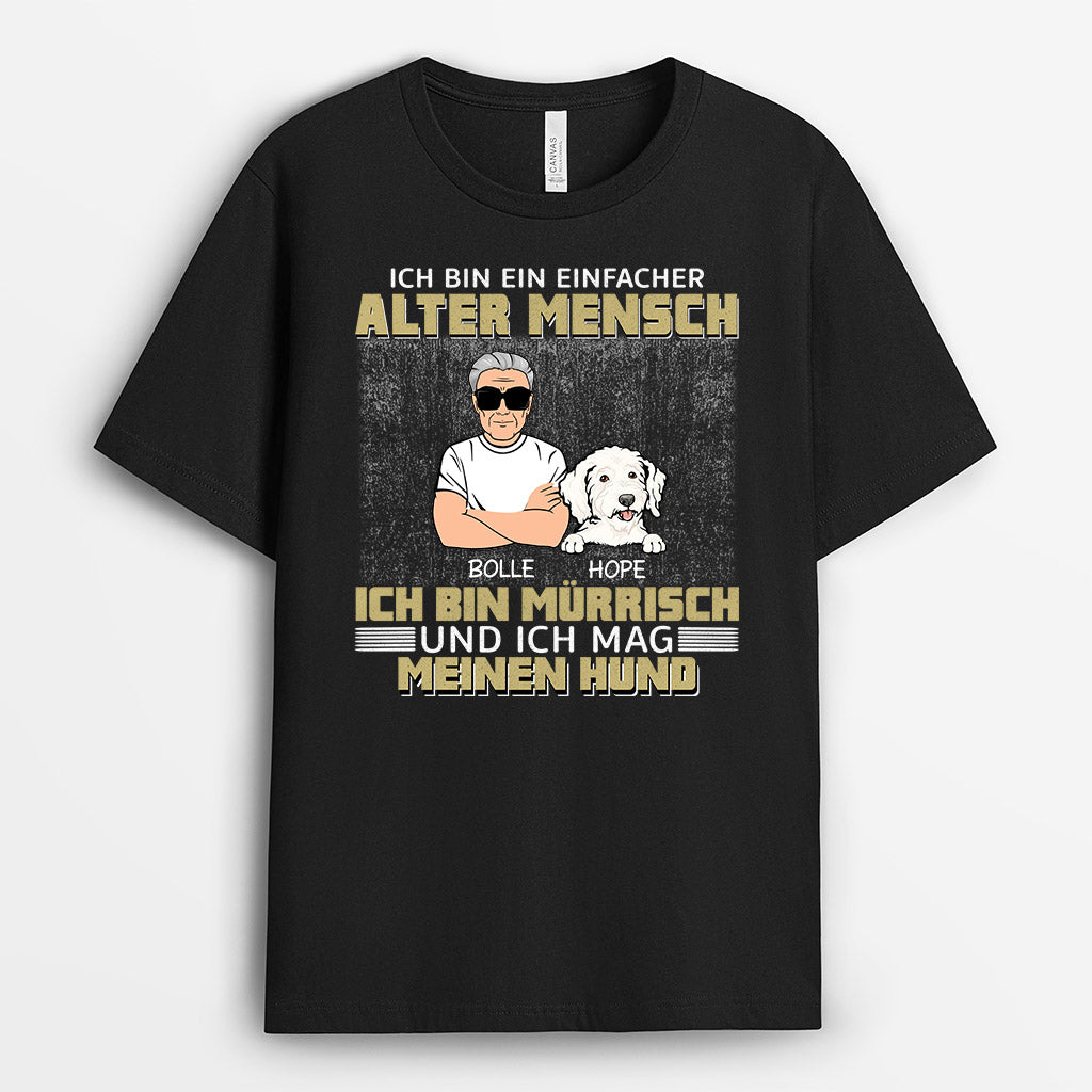 0179AGE2 personalisierte T Shirt geschenke hundepapa hundeliebhaber