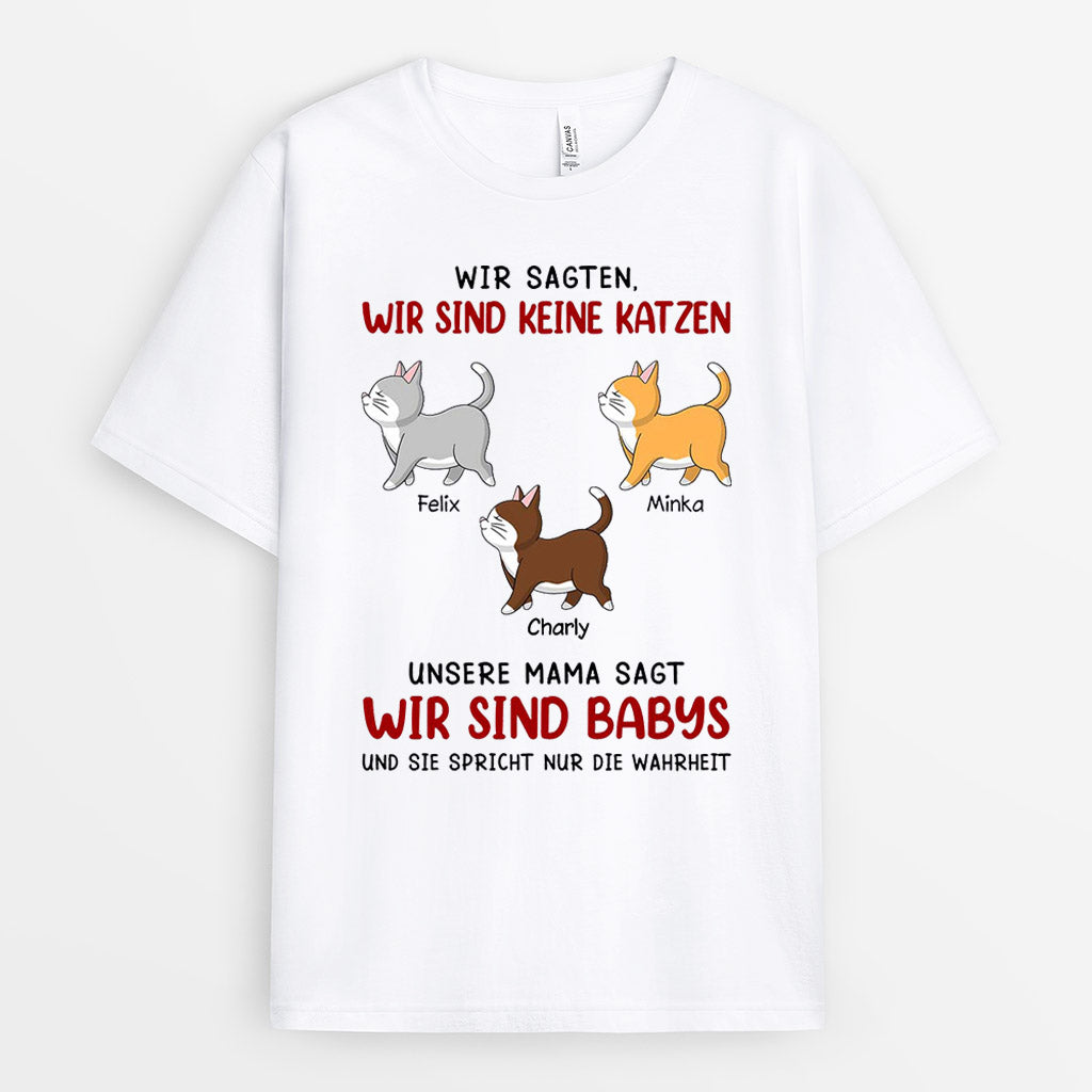 Wir Sind Babys - Personalisierte Geschenke | T-Shirt für Katzenliebhaber