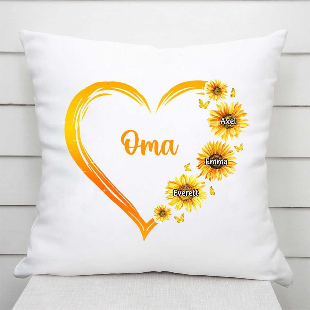 Omas Herz - Personalisierte Geschenke | Kissen für Oma/Mama