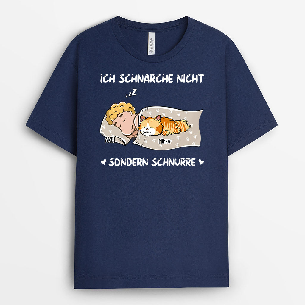0243A247DGE2 individuelle T Shirt aufmerksamkeiten katzen katzenliebhaber schlafen