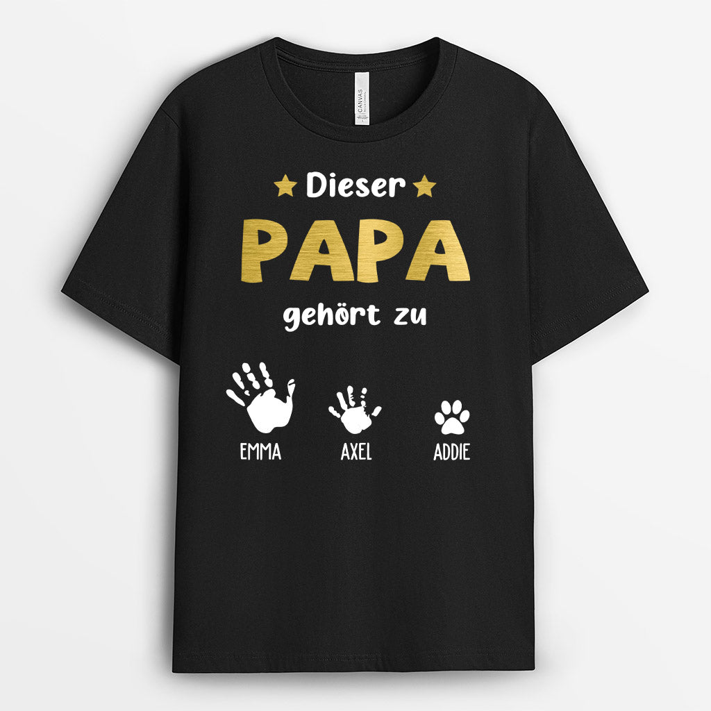 0256A140BGE2 individuelle T Shirt aufmerksamkeiten hand opa papa