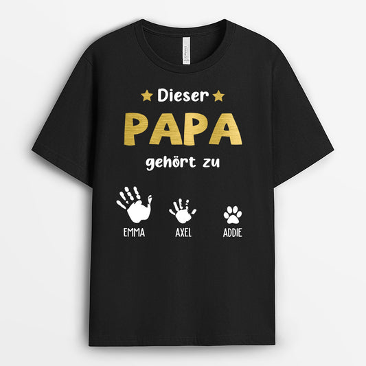 0256A140BGE2 individuelle T Shirt aufmerksamkeiten hand opa papa