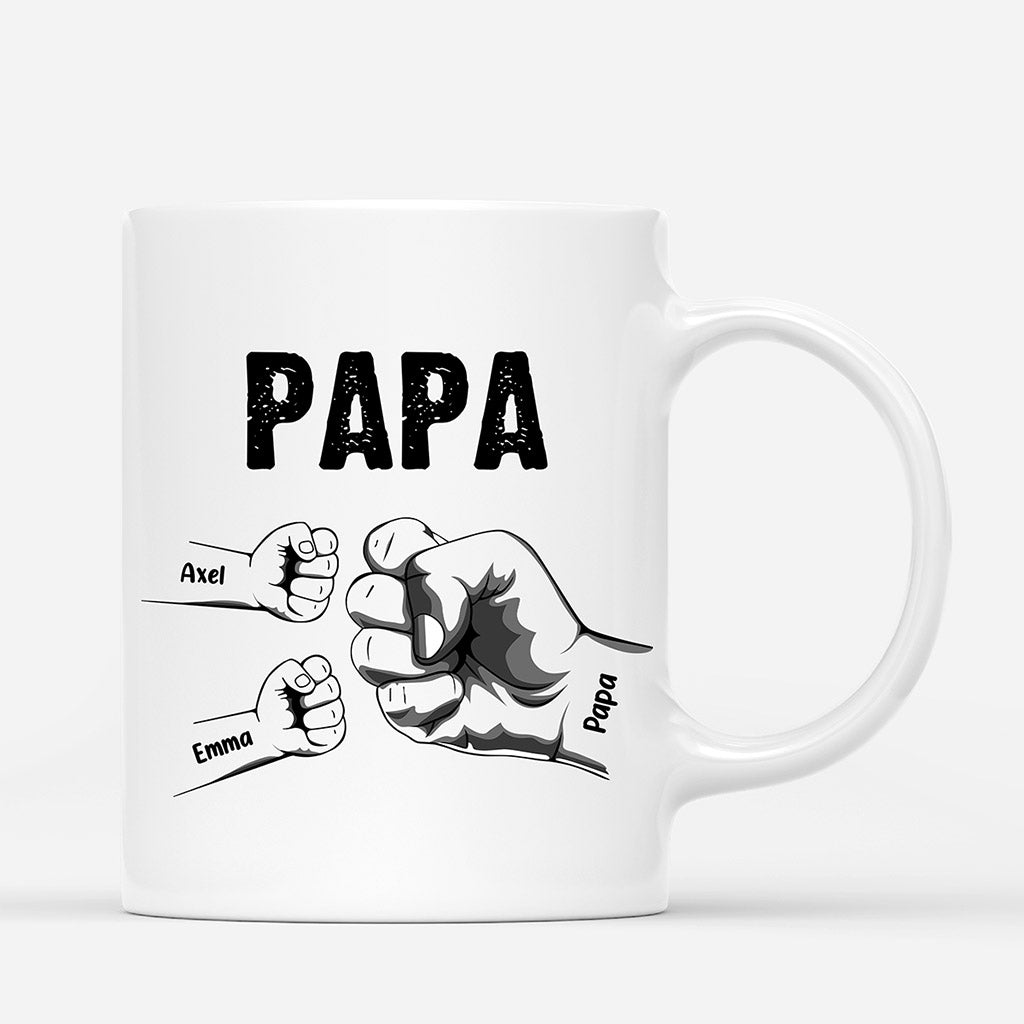 Fauststoß Papa Opa und Kinder - Personalisierte Geschenke | Tasse für Opa/Papa