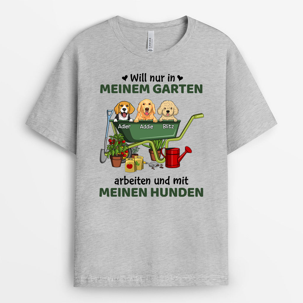 Meinem Garten Und Meinen Hunden - Personalisierte Geschenke | T-Shirt für Hundeliebhaber