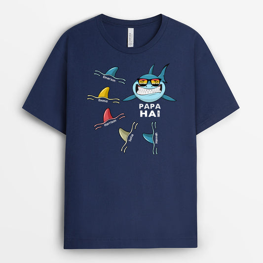 0276A560BGE2 personalisierte T Shirt geschenke hai opa papa kinder