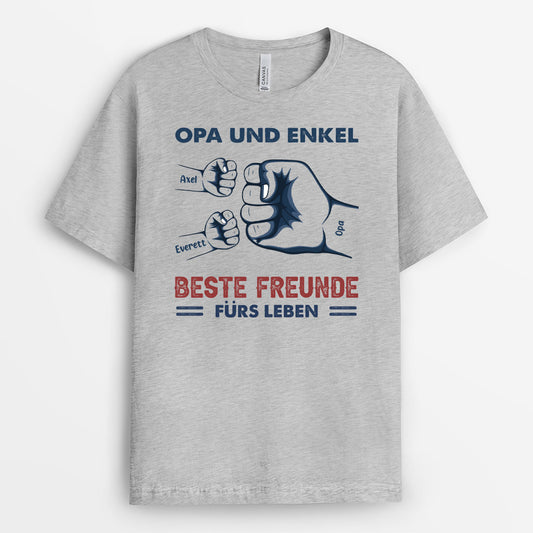 0293A148BGE2 individuelle T Shirt aufmerksamkeiten fauststoss opa papa kinder
